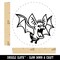 Fuzzy Little Cartoon Bat Halloween Self-Inking Rubber Stamp for Stamping Crafting Planners